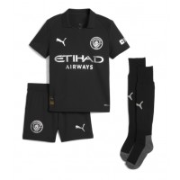 Manchester City Jeremy Doku #11 Replika babykläder Bortaställ Barn 2025-26 Kortärmad (+ korta byxor)